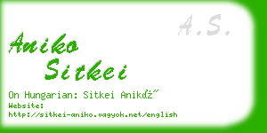 aniko sitkei business card